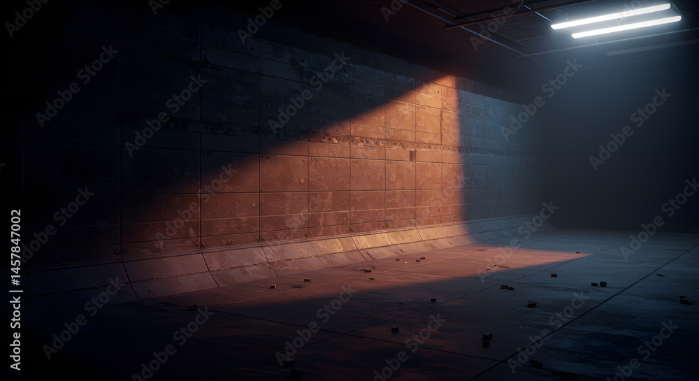 Concrete Wall with Light Concrete Wall with Light