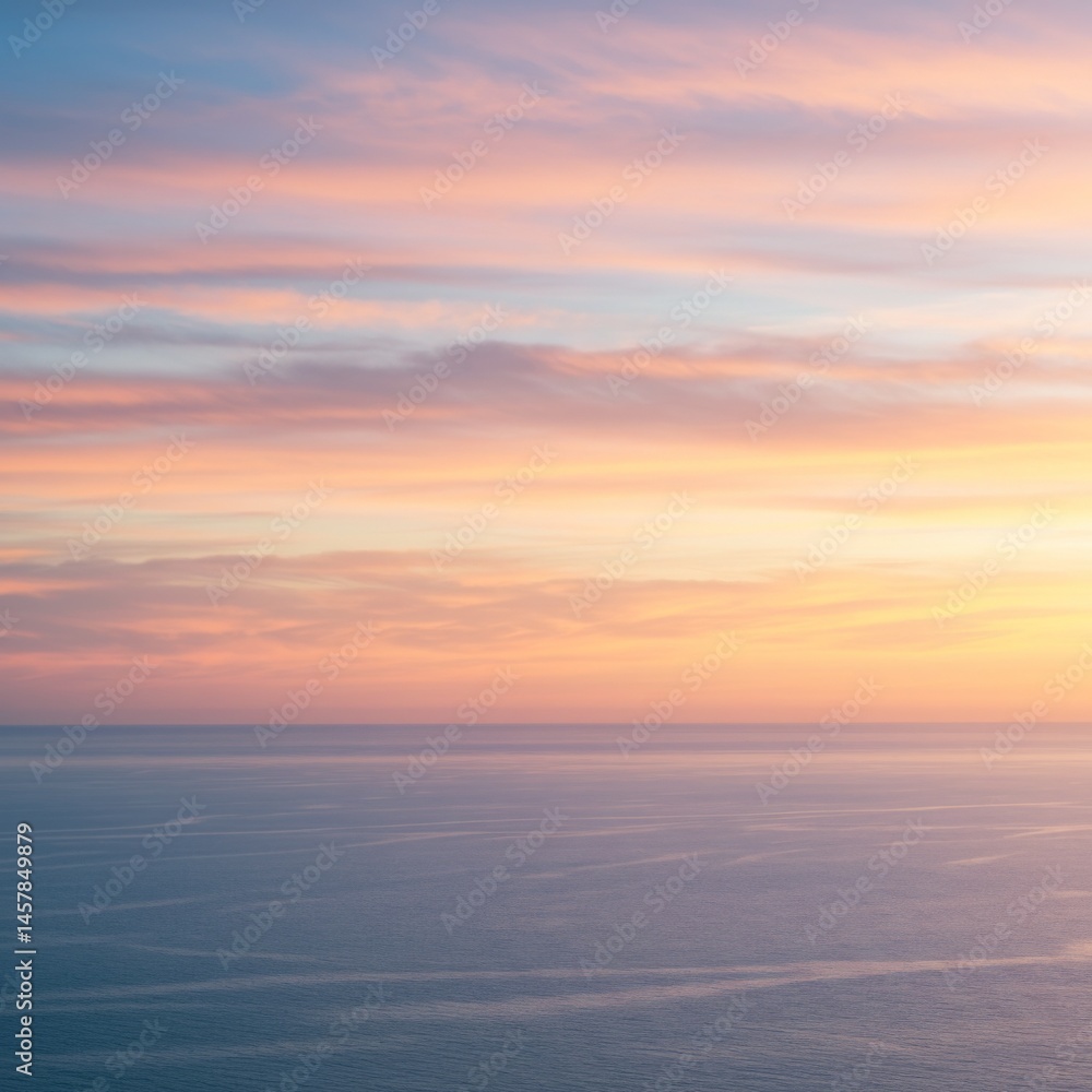 Fototapeta premium Pastel Sunset Over Calm Ocean