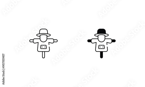 Scarecrow  icons set vector stock illustration