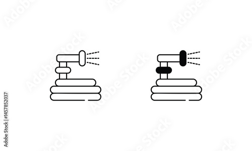 Water Hose icons set vector stock illustration