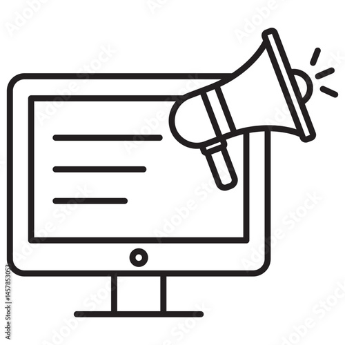 Advertising icon, Mastering Modern Advertising: Strategies That Convert, Creative Campaigns: Unlocking the Power of Advertising, vector