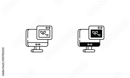 Agriculture Website icons set vector stock illustration