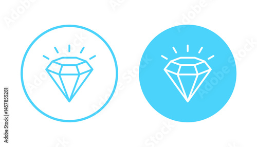 Diamond icon vector. diamond gems sign and symbol