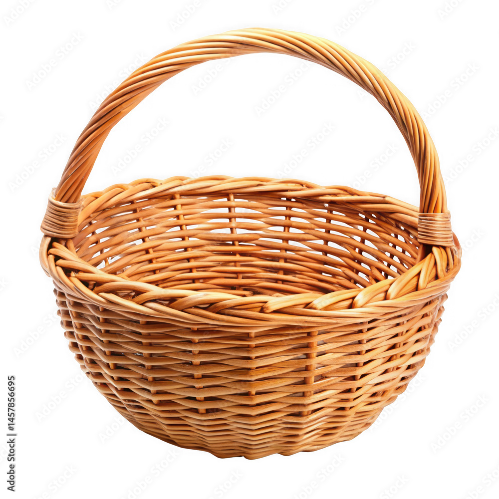 Fototapeta premium Wicker basket isolated on white background
