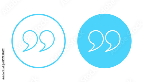 Quote icon vector. Quotation mark sign and symbol