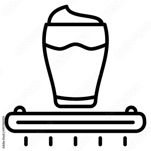 Floating Drink icon with outline style and pixel perfect base. Suitable for website design, logo, app and UI. Based on the size of the icon in general, so it can be reduced.
