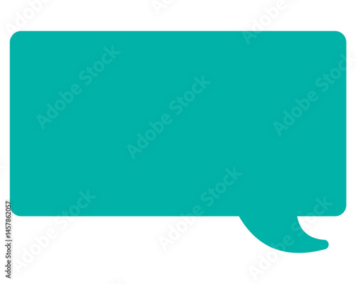 シンプルなカラーの吹き出し　四角形