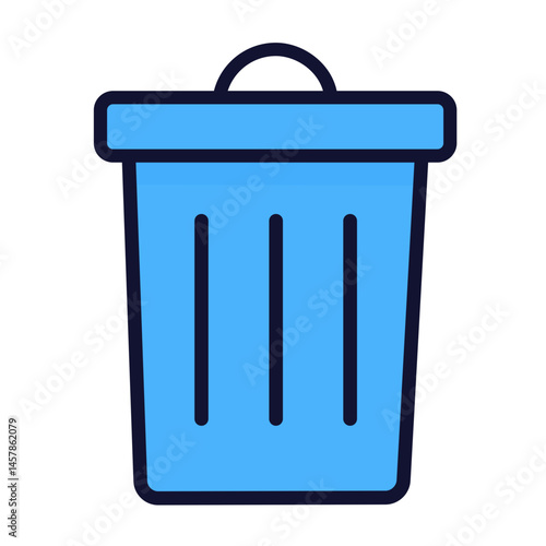 recycle bin icon. The process of elimination is key to the maintenance of a clean and organised environment, both physically and mentally. This animated icon is representative of a refuse container.