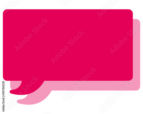 シンプルなカラーの吹き出し　四角形