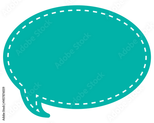 シンプルなカラーの吹き出し　丸形