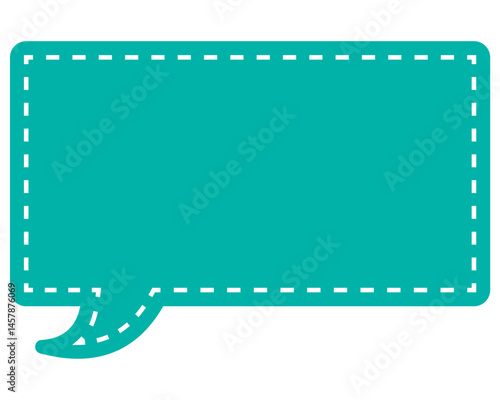 シンプルなカラーの吹き出し　四角形