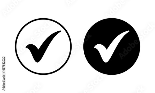 Check mark icon vector illustration. Tick mark sign and symbol