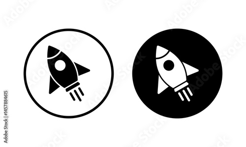 Rocket icon vector illustration. Startup sign and symbol. rocket launcher icon