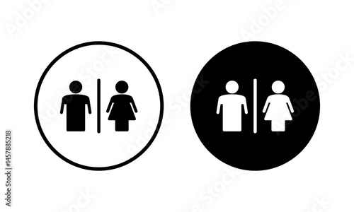 Toilet icon vector illustration. Girls and boys restrooms sign and symbol. bathroom sign. wc, lavatory