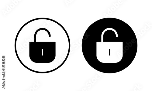 Unlock icon vector illustration. Unlock sign and symbol. unlocked padlock icon