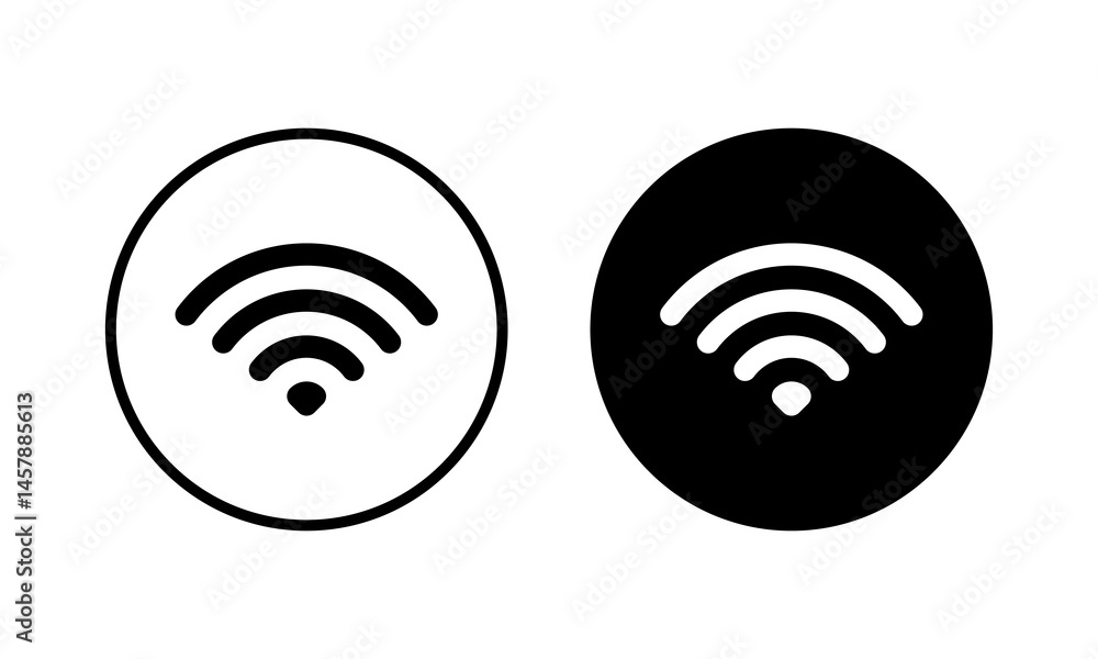 Wifi icon vector illustration. signal sign and symbol. Wireless icon Wifi icon vector illustration. signal sign and symbol. Wireless icon