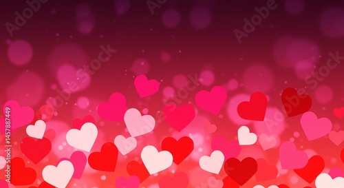 Wallpaper Mural Hearts Background with Bokeh Effect Torontodigital.ca