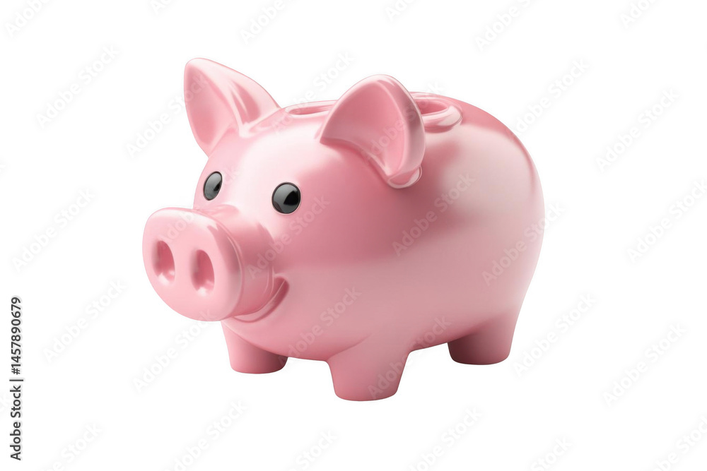 Pink Piggy bank Symbolizes Saving money for the Future and Finance Pink Piggy bank Symbolizes Saving money for the Future and Finance