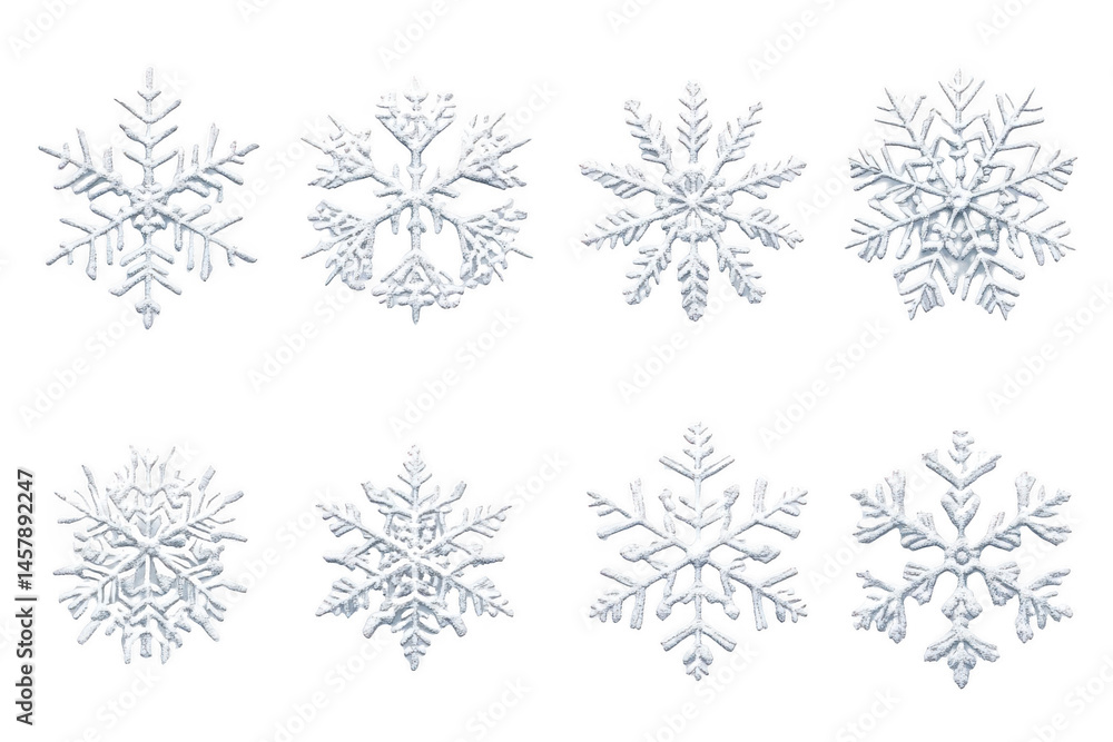 snowflake, Eight Ornamental Decoration on Winter Season and Frozen Effect snowflake, Eight Ornamental Decoration on Winter Season and Frozen Effect