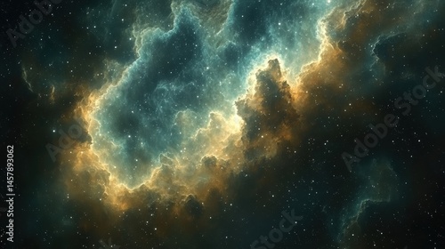 A dark and evocative depiction of celestial bodies adrift in the vast expanse of deep space.