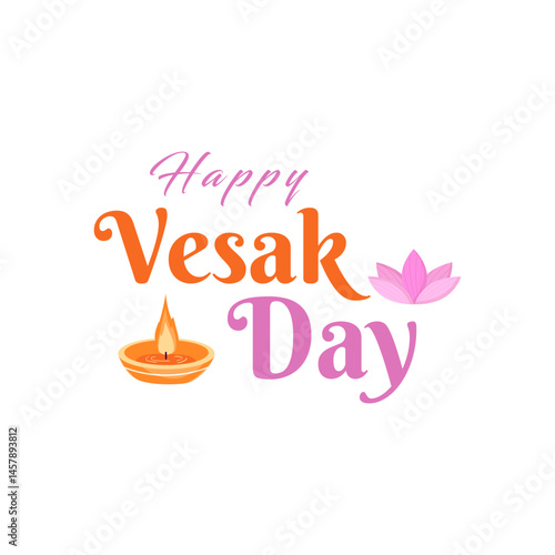 Design Poster Happy Waisak Day 2025 or vesak day  template design element vector 