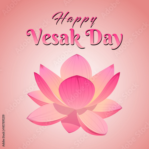 Design Poster Happy Waisak Day 2025 or vesak day  template design element vector 
