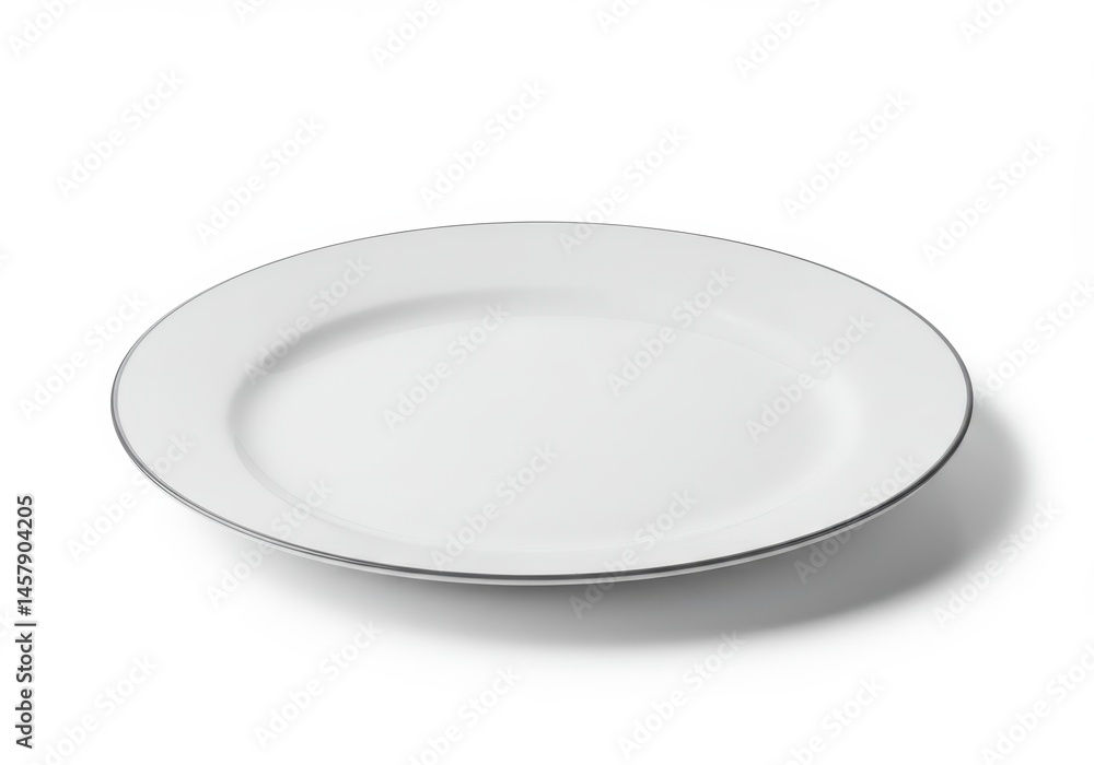 Elegant White Dinner Plate Grey Rim Simple Design Modern Kitchenware Tableware food dish home meal Elegant White Dinner Plate Grey Rim Simple Design Modern Kitchenware Tableware food dish home meal