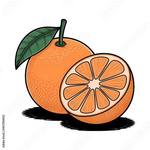 vector illustration of orange fruit