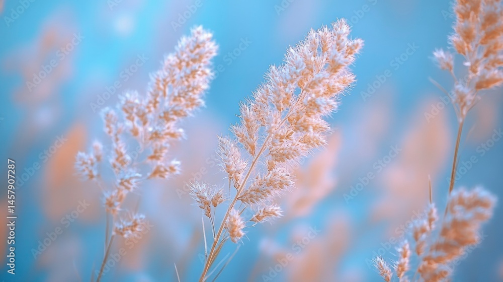 Serene Pastel Pampas Grass in Soft Focus Serene Pastel Pampas Grass in Soft Focus
