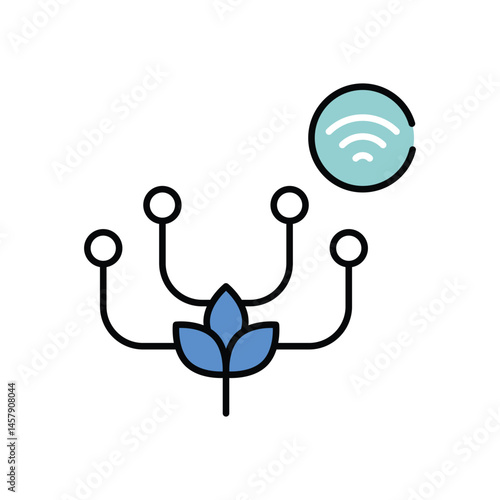 IoT Farming vector icon stock illustration