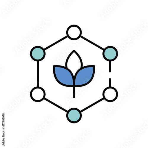 Biodegradable vector icon stock illustration