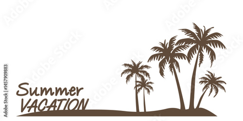 Summer resort and leisure background. Summer time and Vacation illustration. Vector illustration.