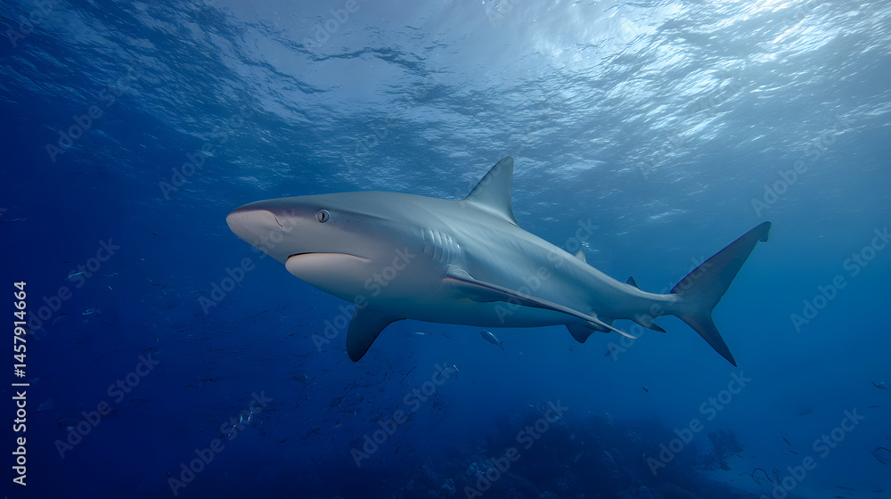 Fototapeta premium impact of overfishing on shark populations and marine ecosystem