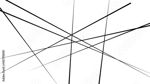 Abstract geometric pattern. Outline monochrome texture. Black chaotic lines of modern design. flat vector illustration isolated on white background
