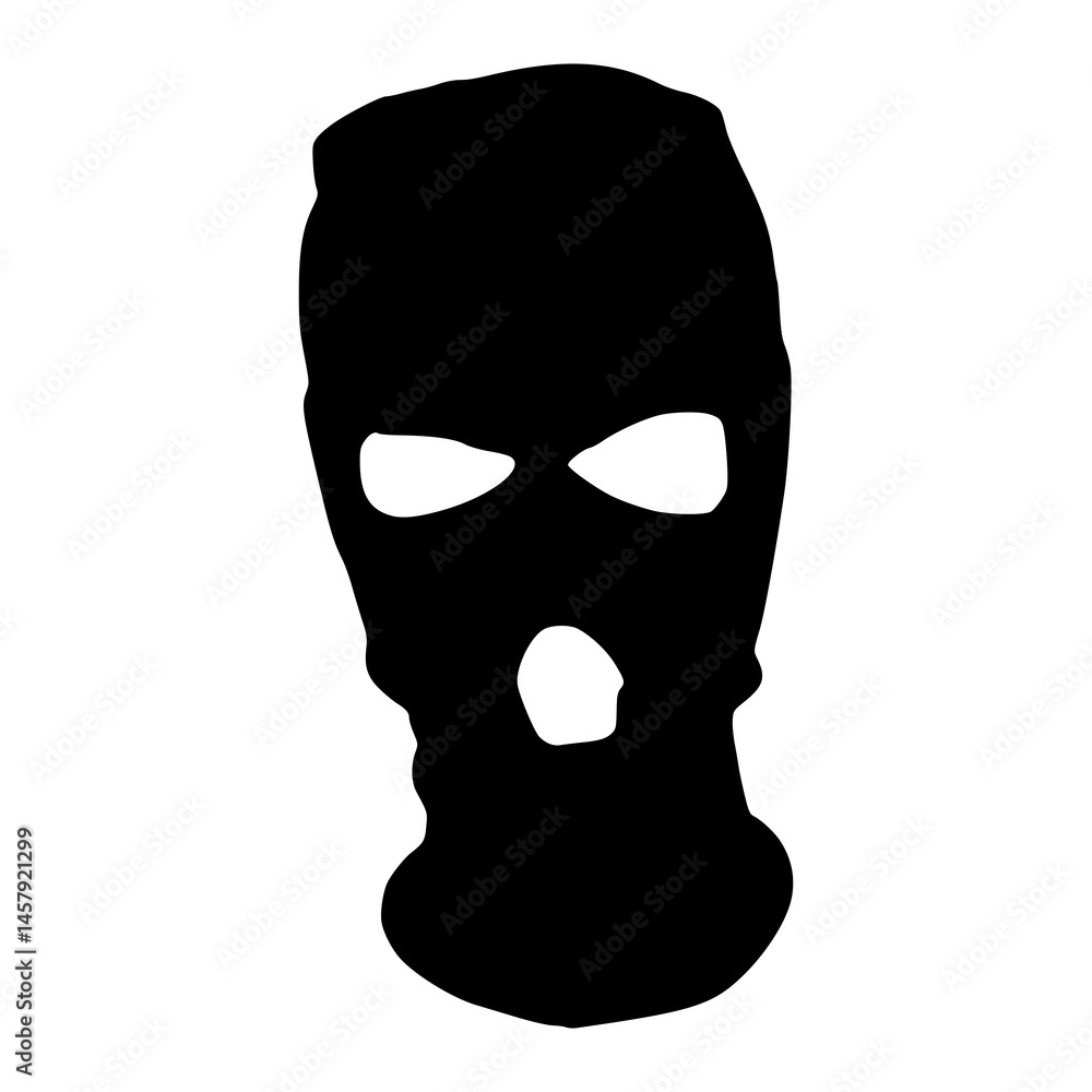 Fototapeta premium balaclava mask silhouette vector