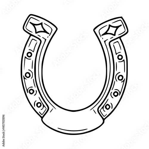 rustic horseshoe outline design