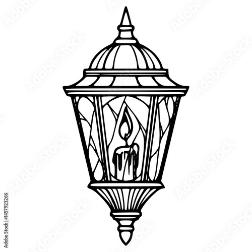 classic exterior light fixture artwork