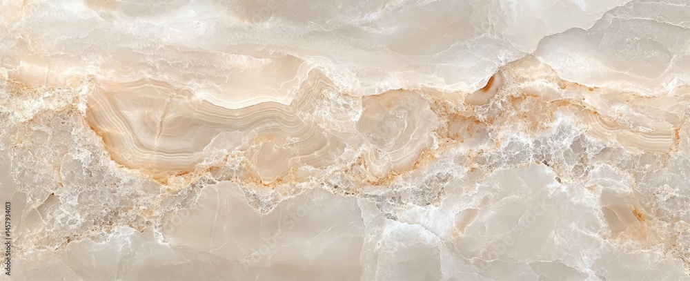 Obraz premium Beige Marble Texture with Swirls and Veins, Detailed Stone Pattern Background