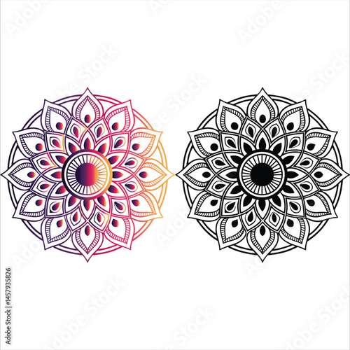 Mandala Colorida arte Vetorial Premium para Inspiração e Criatividade