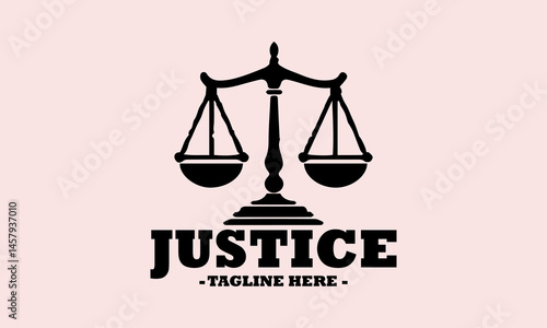 illustration vector design simple balance scale emphasizing equality and justice, judgment balance scale isolated on a transparent background emphasizing equality and justice logo art