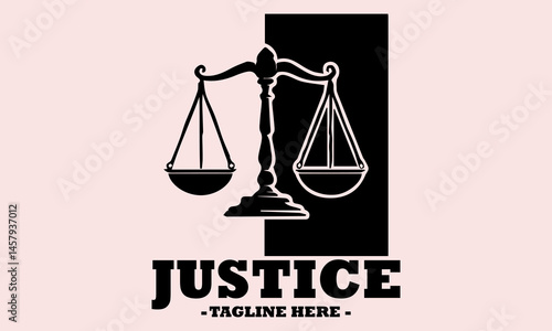 illustration vector design simple balance scale emphasizing equality and justice, judgment balance scale isolated on a transparent background emphasizing equality and justice logo art