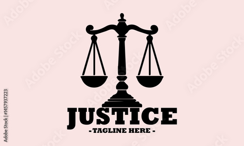 illustration vector design simple balance scale emphasizing equality and justice, judgment balance scale isolated on a transparent background emphasizing equality and justice logo art