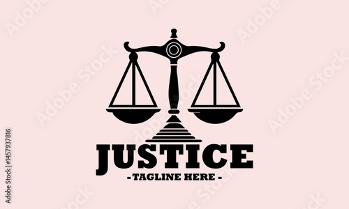 illustration vector design simple balance scale emphasizing equality and justice, judgment balance scale isolated on a transparent background emphasizing equality and justice logo art