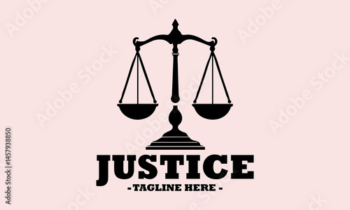 illustration vector design simple balance scale emphasizing equality and justice, judgment balance scale isolated on a transparent background emphasizing equality and justice logo art