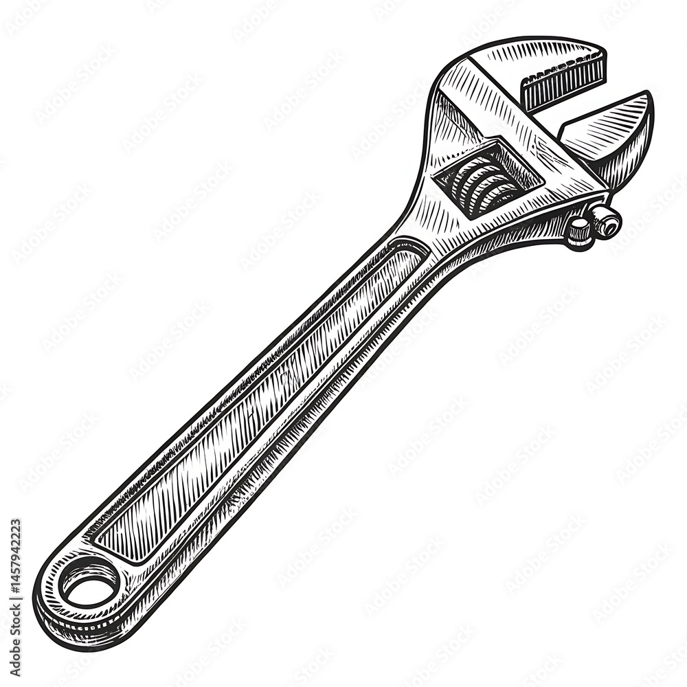 Obraz premium wrench isolated on white