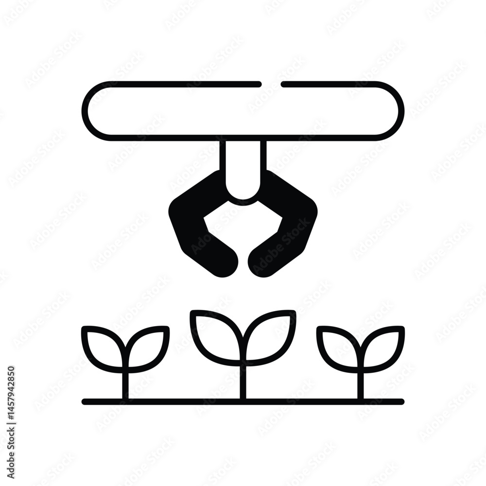 Robotic Arm vector icon stock illustration Robotic Arm vector icon stock illustration
