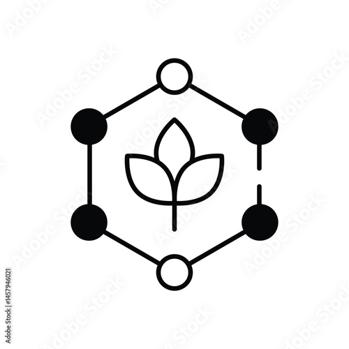 Biodegradable vector icon stock illustration