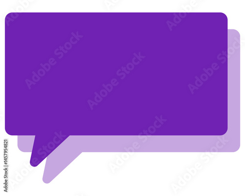 シンプルなカラーの吹き出し　四角形