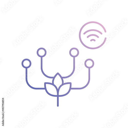 IoT Farming vector icon stock illustration