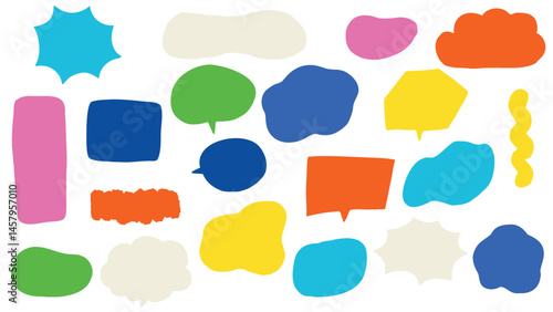 手描きの抽象的なふきだしフレームベクター